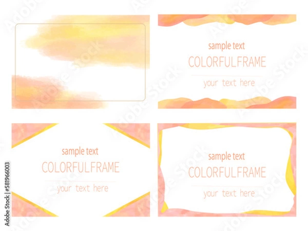 Obraz 水彩のフレームセット②