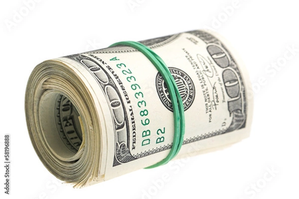 Obraz Dollars on white