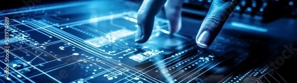 Fototapeta Tecnologia da Informática avançada criado por IA