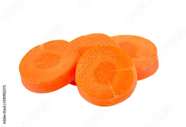 Fototapeta slice carrot on transparent png