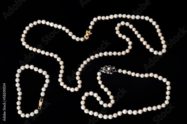 Fototapeta collar de perlas