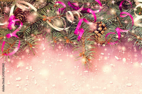 Obraz pink christmas background