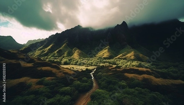 Obraz sunrise in the mountains, Generative AI