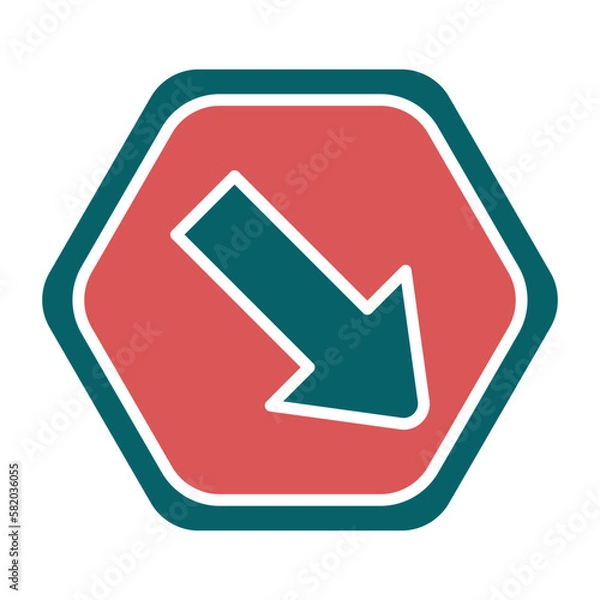 Fototapeta Vector Design Keep Right Icon Style