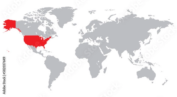 Fototapeta USA World Map background vector