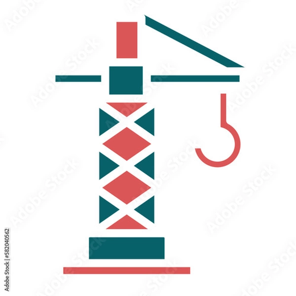 Fototapeta Vector Design Crane Machine Icon Style
