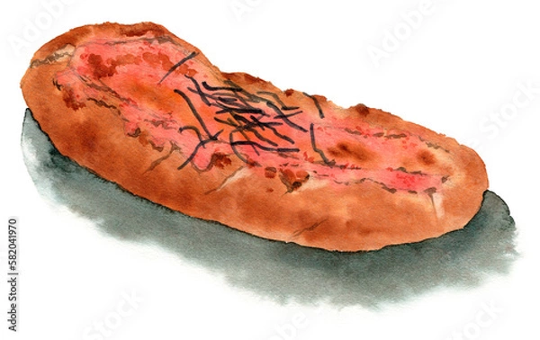 Obraz 水彩明太フランスパン