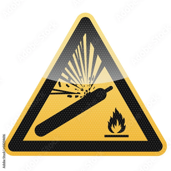 Fototapeta Warnung vor Gasflaschen