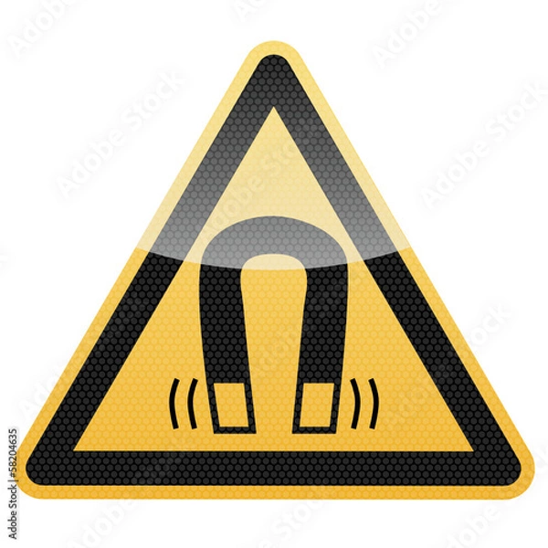 Obraz Warnung vor magnetischem Feld