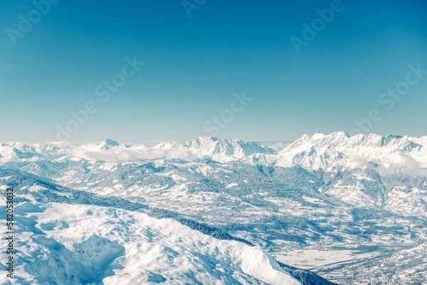 Fototapeta snow covered mountains