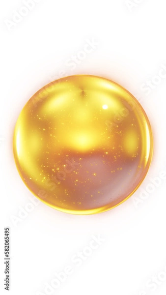 Fototapeta Golden Water Drop Alpha 
