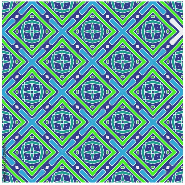 Fototapeta Abstract ethnic rug ornamental seamless pattern.Perfect for fashion, textile design, cute themed fabric, on wall paper, wrapping paper and home decor.