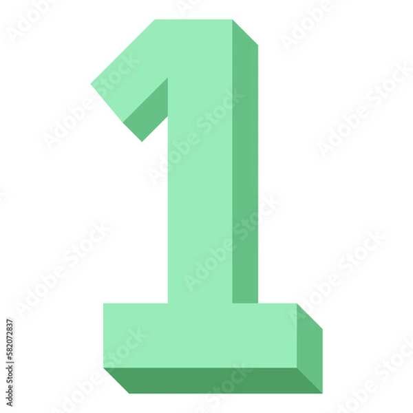 Fototapeta one flat icon style