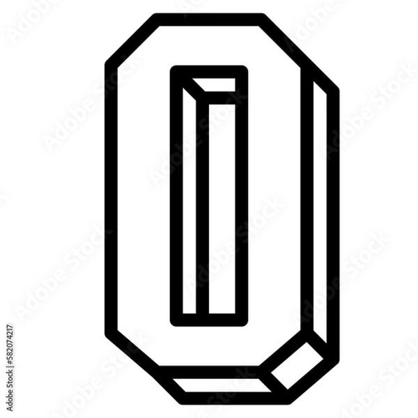 Fototapeta Zero line icon style