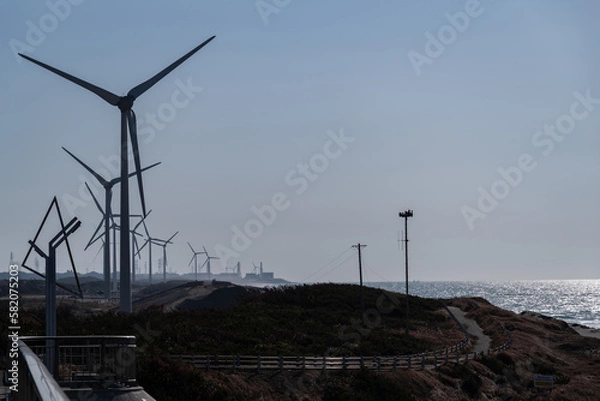 Fototapeta 自然エネルギー　風力発電