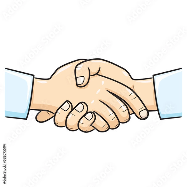 Fototapeta Handshake cartoon