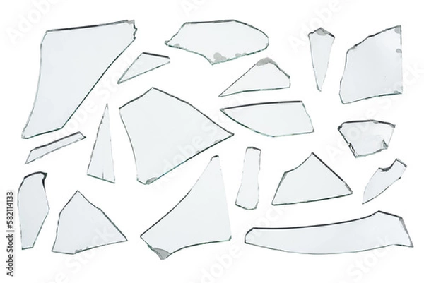 Obraz Broken pieces glass mirror set