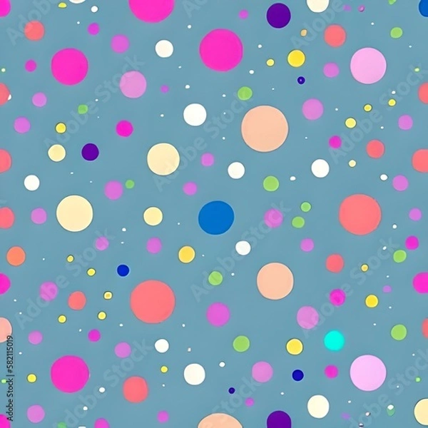 Fototapeta seamless polka dot colourful pattern