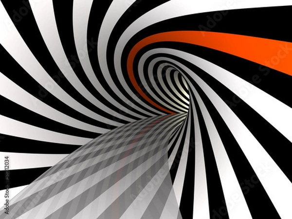 Obraz Tunel linii, 3D