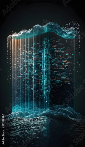 Obraz data points rain
