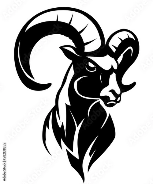 Obraz Ram Head, Tough Shadowed Illustration