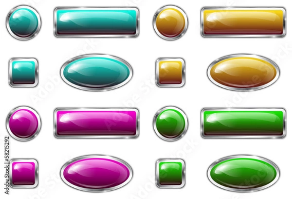 Obraz Metallic buttons