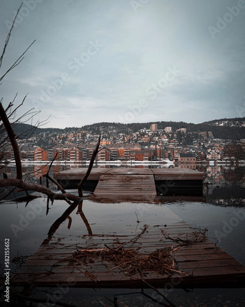 Obraz sunset on the river