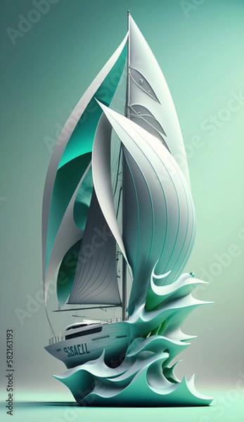 Obraz Saling yard abstract 3