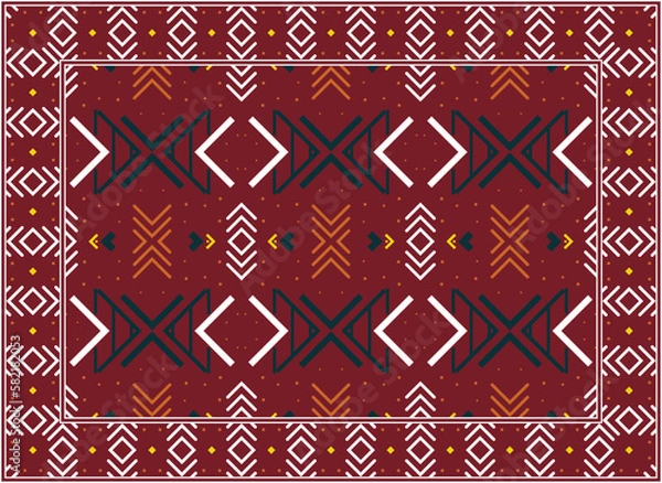 Fototapeta Modern Persian rug, African Ethnic seamless pattern modern Persian rug, African Ethnic Aztec style design for print fabric Carpets, towels, handkerchiefs, scarves rug,