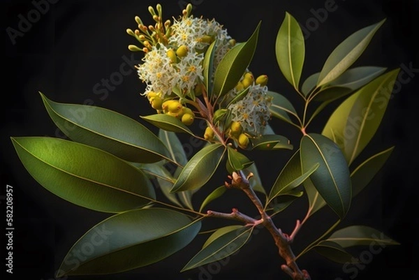 Fototapeta lemon myrtle created using AI Generative Technology