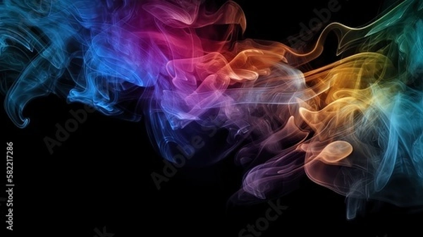 Fototapeta Artistic Smoke Colors Backgrounds.Generative AI