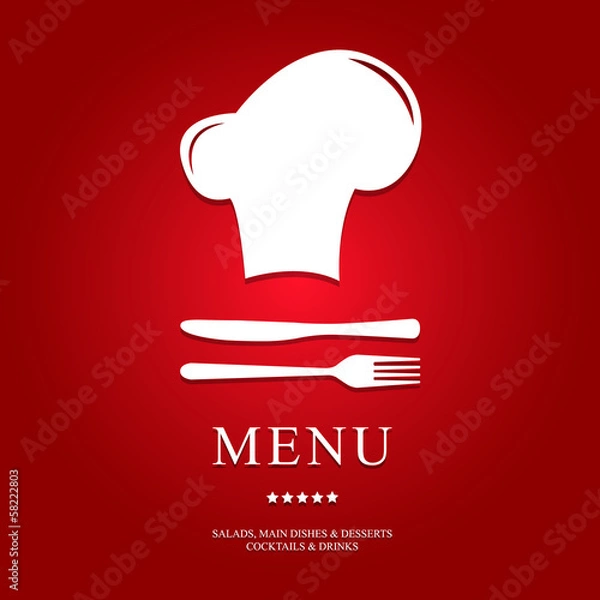 Fototapeta Restaurant menu