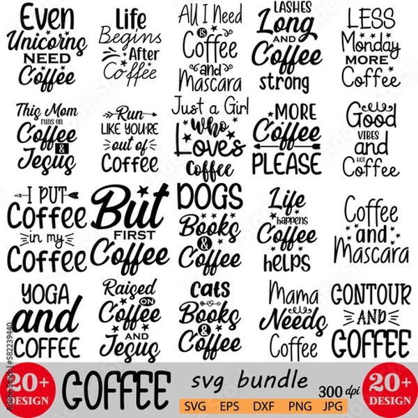 Obraz Coffee Svg Bundle 10