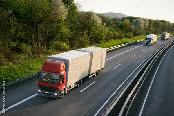 Obraz LKW auf der Autobahn 5