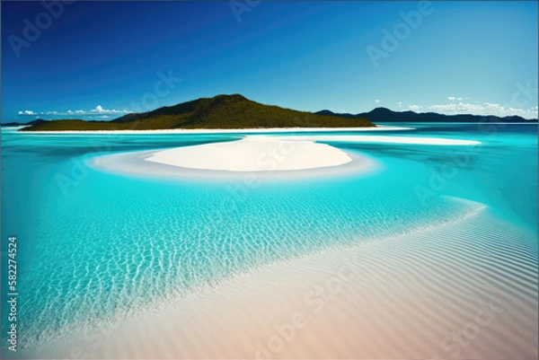 Obraz Whitehaven Beach Australia - Post-processed Generative AI