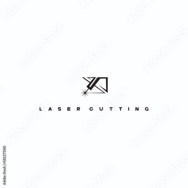 Fototapeta 
The illustration consists of a laser cutting nozzle in the form of a symbol or logo. Laser cutting engraving.