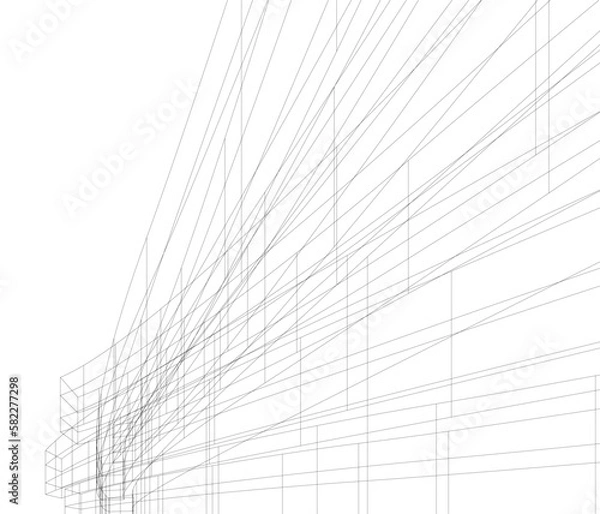 Fototapeta abstract geometric 3d background vector illustration