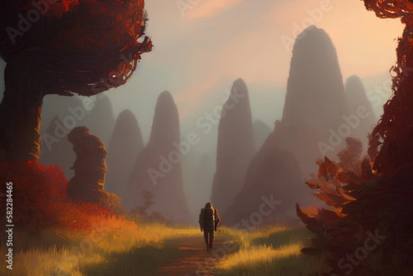 Obraz canyon sunset | Created using generative AI tools