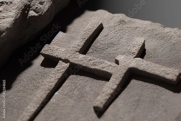 Obraz Cross on Stone, Jesus'e Tomb | Created using generative AI tools