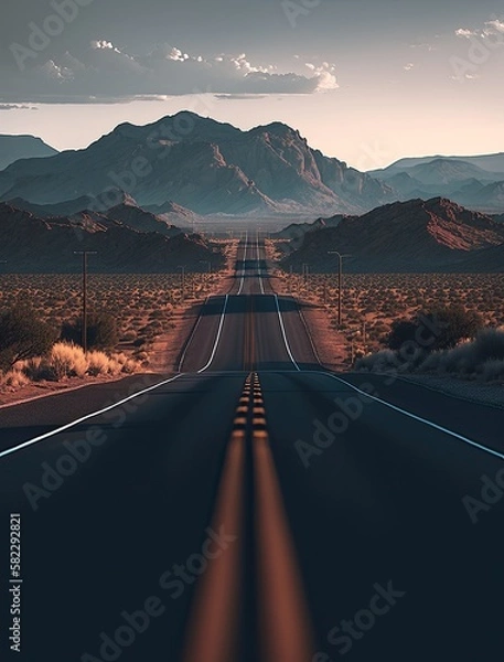 Obraz Route 66, generative ai
