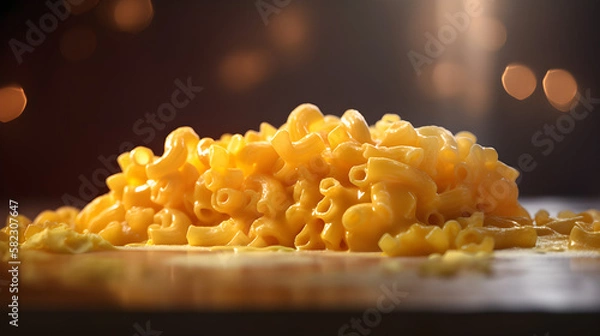Obraz close up of mac and cheese in a bowl