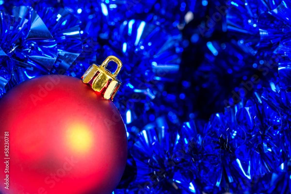 Obraz Red christmas ball