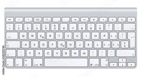 Obraz Apple keyboard, realistic illustration