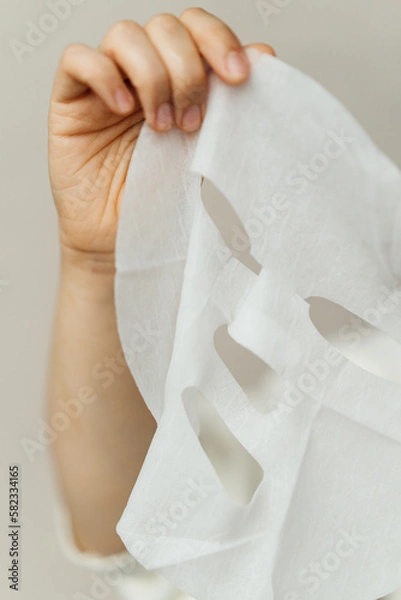Obraz cloth face mask in hands. High quality photo