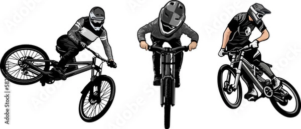 Obraz mountain bike design logo symbol vector