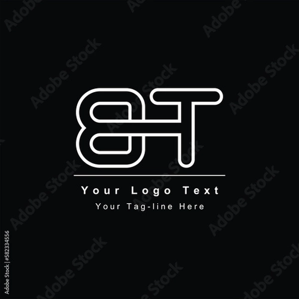 Fototapeta creative modern initial BT TB B T