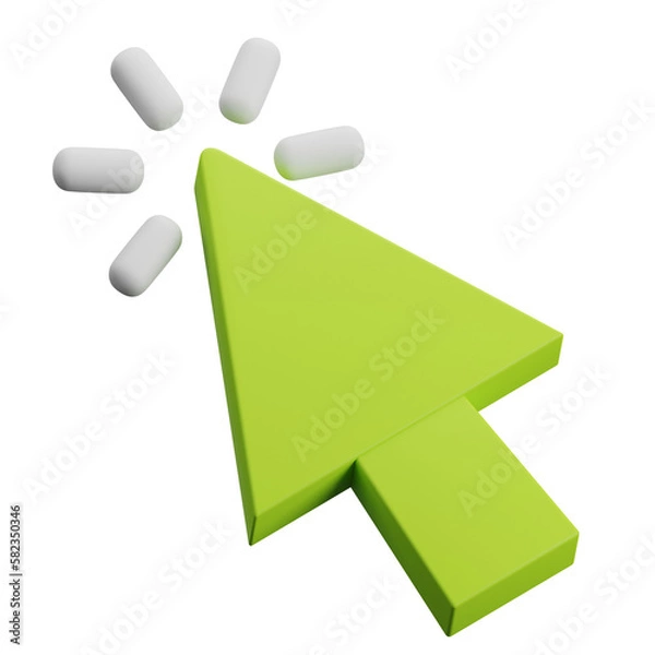 Obraz cursor clicking 3d icon
