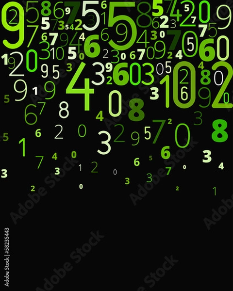 Obraz Vector background from numbers