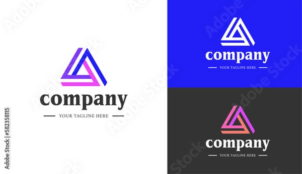 Fototapeta Modern Company Logo Vector Design Element For Your Company Logo. Flat Vector Company Logo Design Template Element