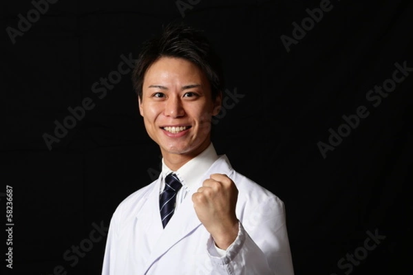 Fototapeta 医師,黒バック